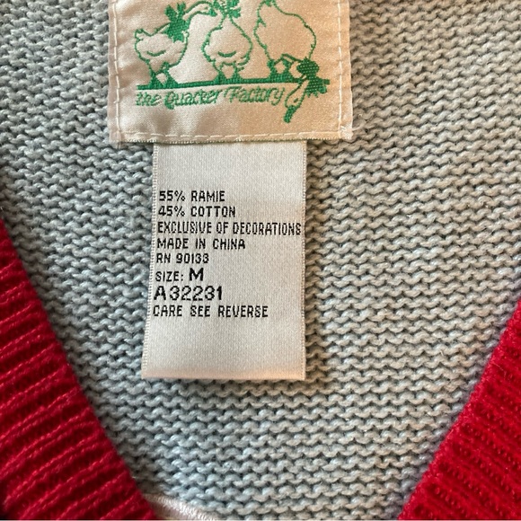 Quacker Factory Christmas Sweater Women’s Sz M Red Cardigan Both Sides Decorated - Picture 2 of 8